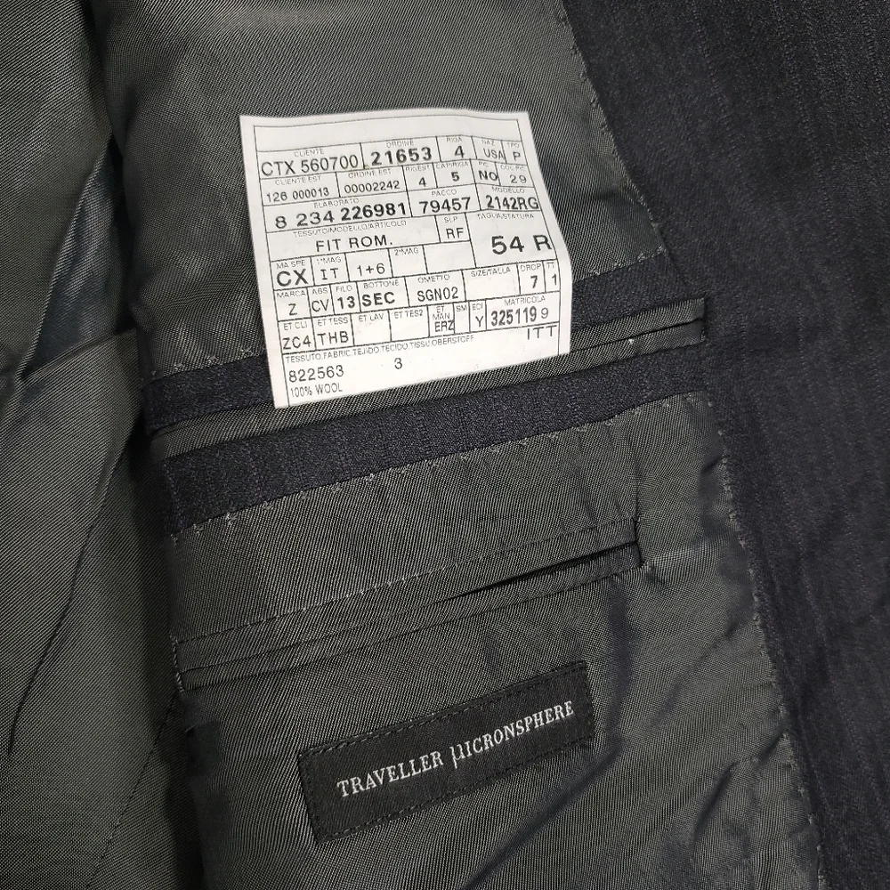 Ermenegildo Zenga Traveller Micronsphere gray suit jacket blazer IT 54 / US 44